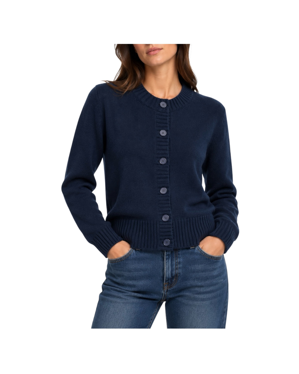 Cardigan in lana e cashmere Blu 33674 BLU RE.VI.VAL 