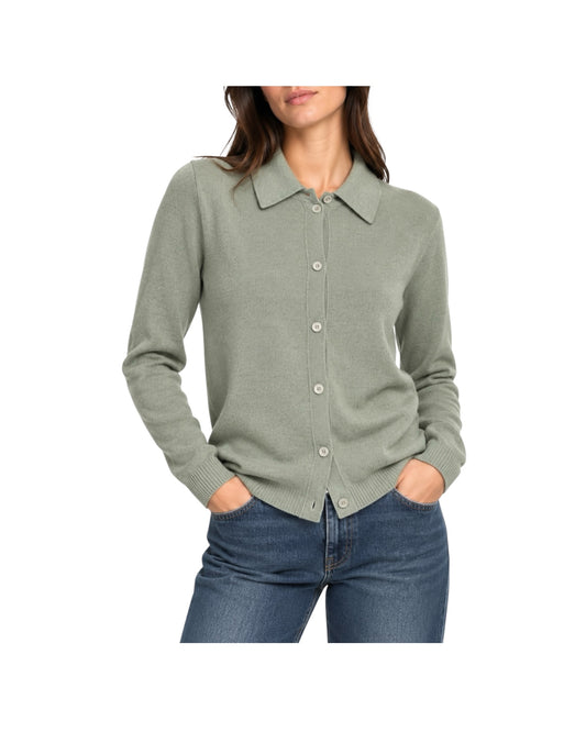 Cardigan con colletto e bottoni Salvia 53576 SALVIA RE.VI.VAL 