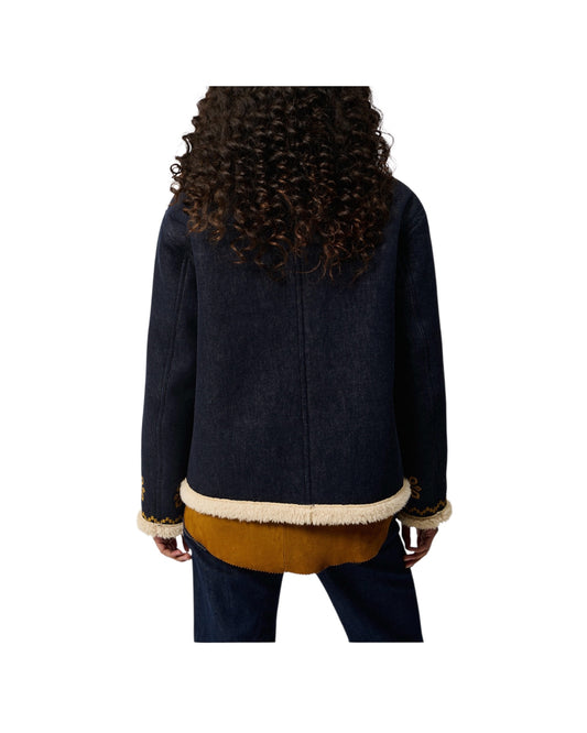 Giacca Chuba Old Glory in denim con shearling CHUBA COAT OLD GLORY C0999 ROY ROGER'S 