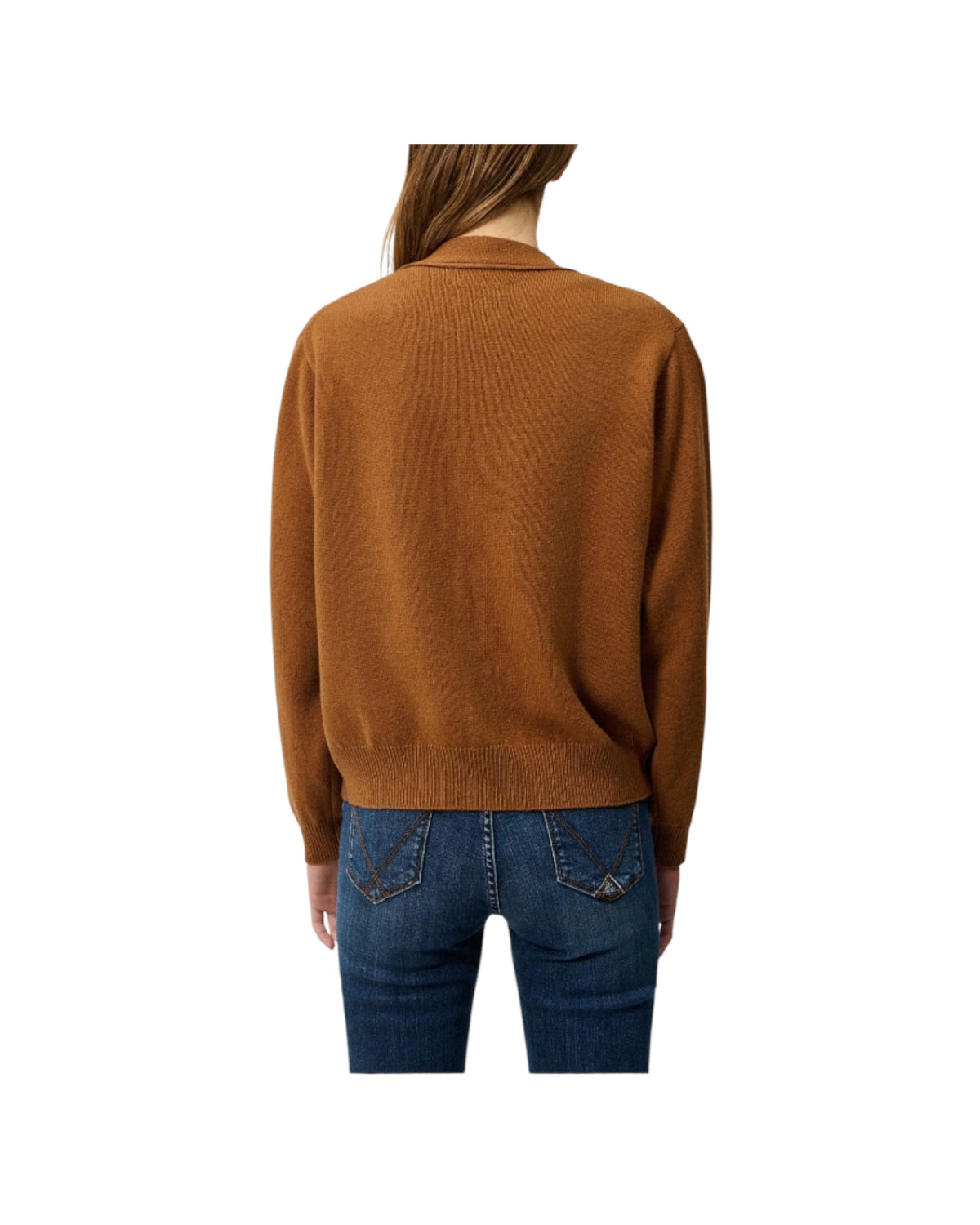 Cardigan Club in lana con patch Camel CLUB CARDIGAN PATCH C0183 ROY ROGER'S 