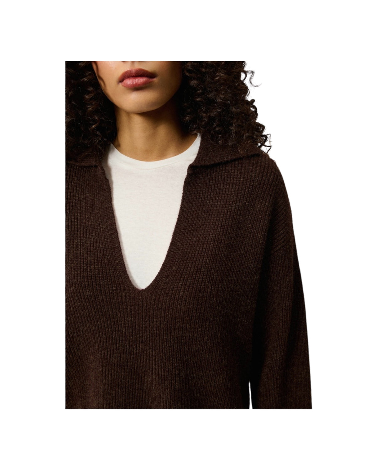 Polo in lana con scollo a V DEEP V NECK C0736 ROY ROGER'S 