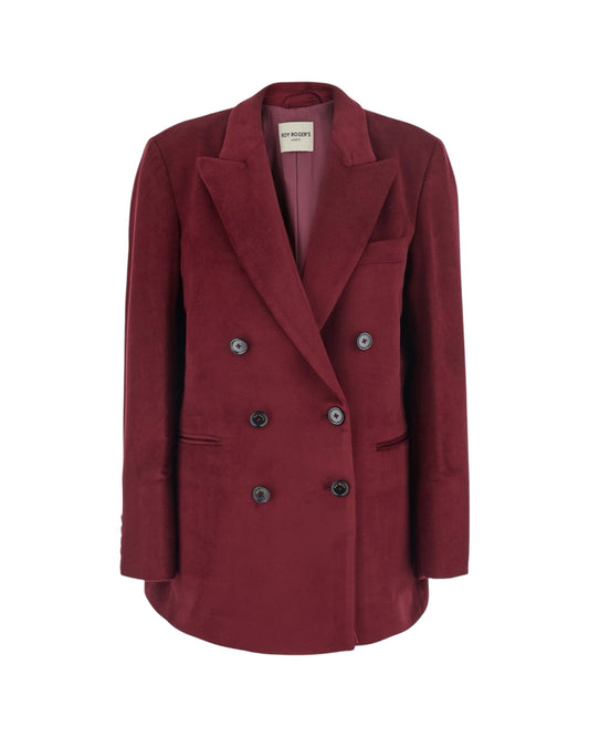 Giacca in velluto Burgundy DOUBLE BREASTED C0249 ROY ROGER'S 