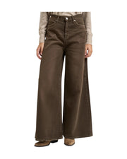 Jeans Kaori in bull di cotone Dyed brown