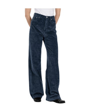 Pantalone Marta velluto 500 righe Blue navy