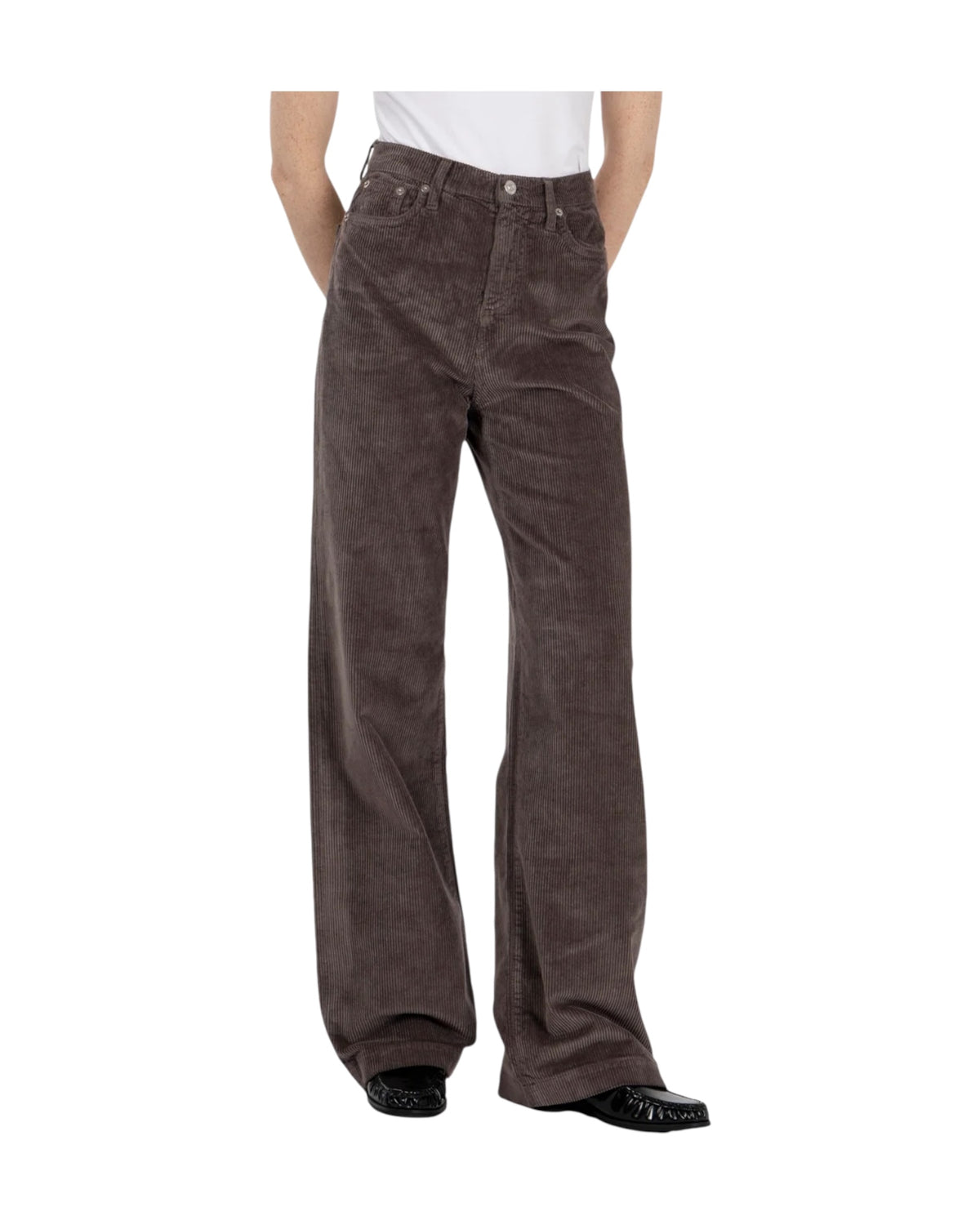 Pantalone Marta velluto 500 righe Brown MARTA C0739 ROY ROGER'S 