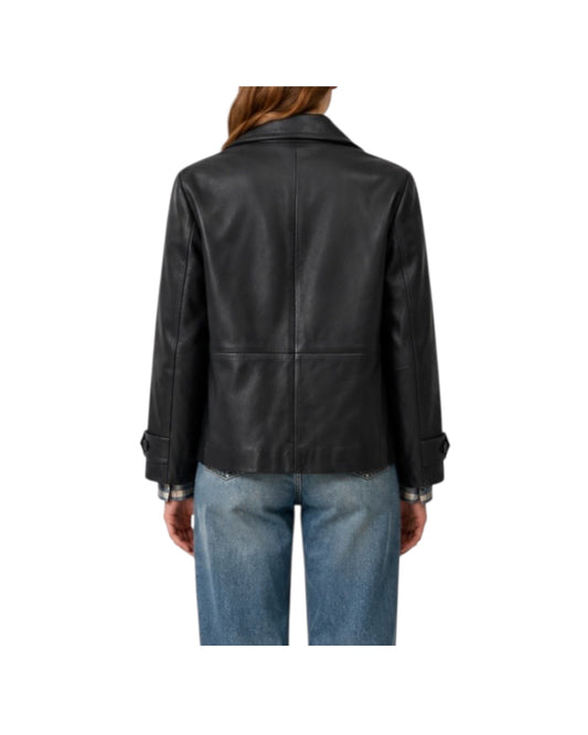 Peacot in pelle Black PEACOT VEGAN LEATHER C0020 ROY ROGER'S 