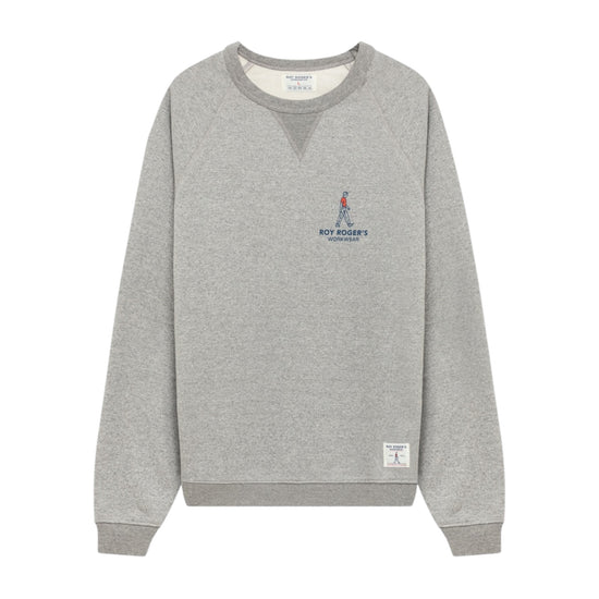 Felpa girocollo con logo Grigio RRW022CP330124 C0094 ROY ROGER'S 