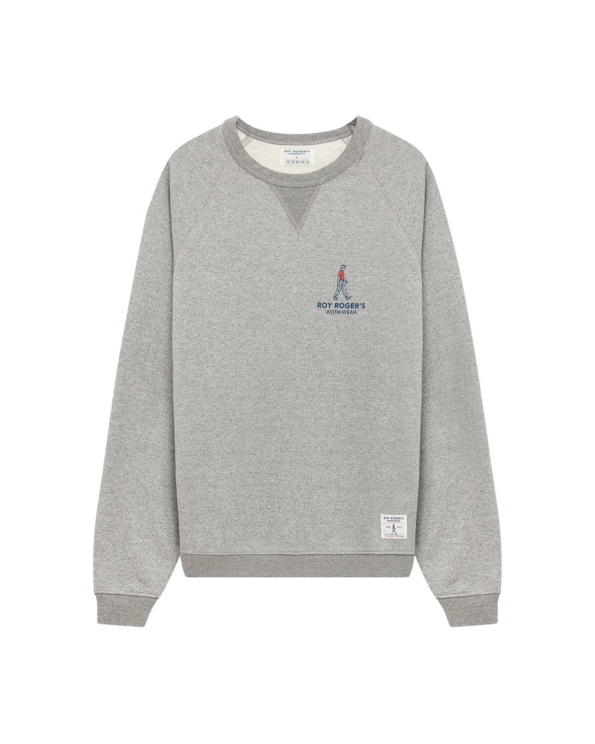 Felpa girocollo con logo Grigio RRW022CP330124 C0094 ROY ROGER'S 