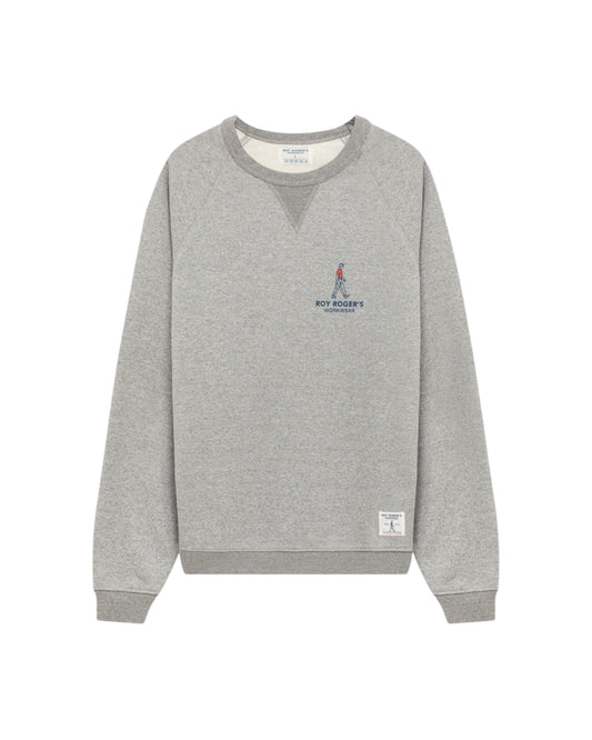 Felpa girocollo con logo Grigio RRW022CP330124 C0094 ROY ROGER'S 