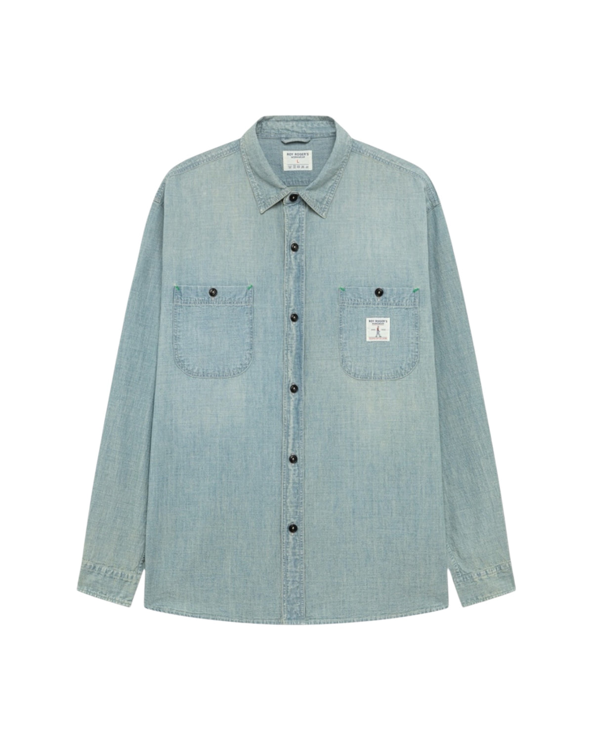 Camicia in chambray Bleach indigo RRW076D5673321 C0090 ROY ROGER'S 