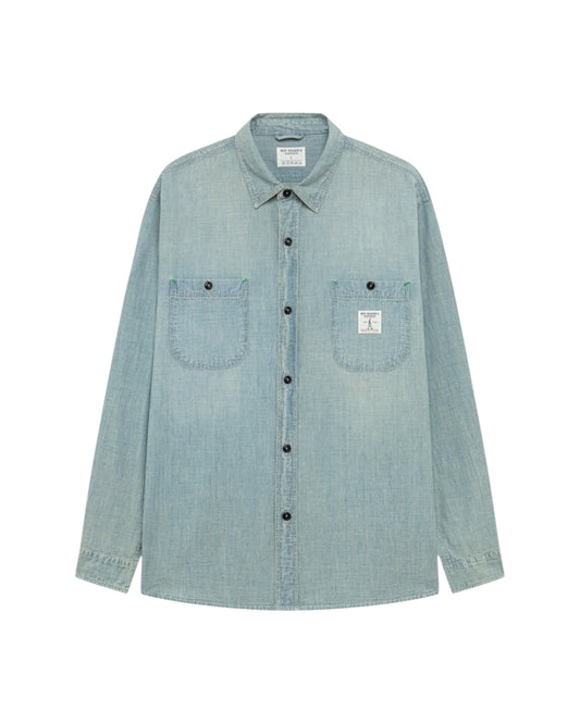 Camicia in chambray Bleach indigo RRW076D5673321 C0090 ROY ROGER'S 