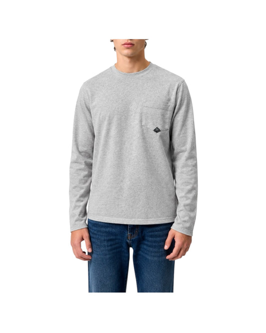T-Shirt pocket maniche lunghe Grey melange T-SHIRT POCKET C0094 ROY ROGER'S 