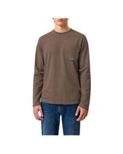 T-Shirt pocket maniche lunghe Moka