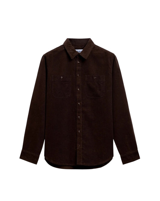 Camicia in velluto a coste Brown moro LEEWORD 03Y SEBAGO 