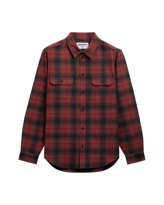 Camicia in cotone Brown/Red/Orange MIZZEN A0S SEBAGO 