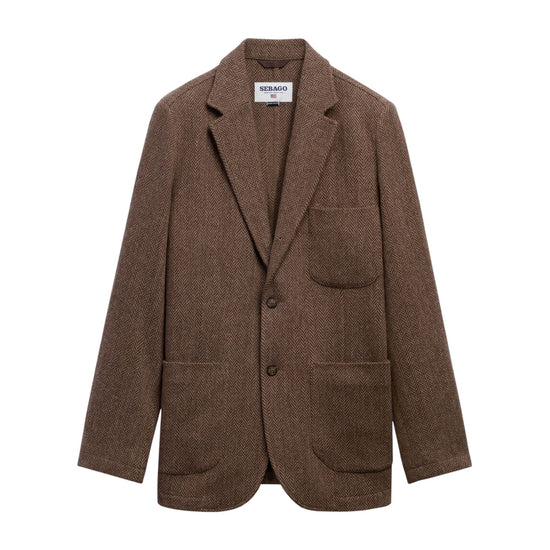 Blazer in lana Herringbone Beige brown NEDDICK HERRINGBONE A01 SEBAGO 