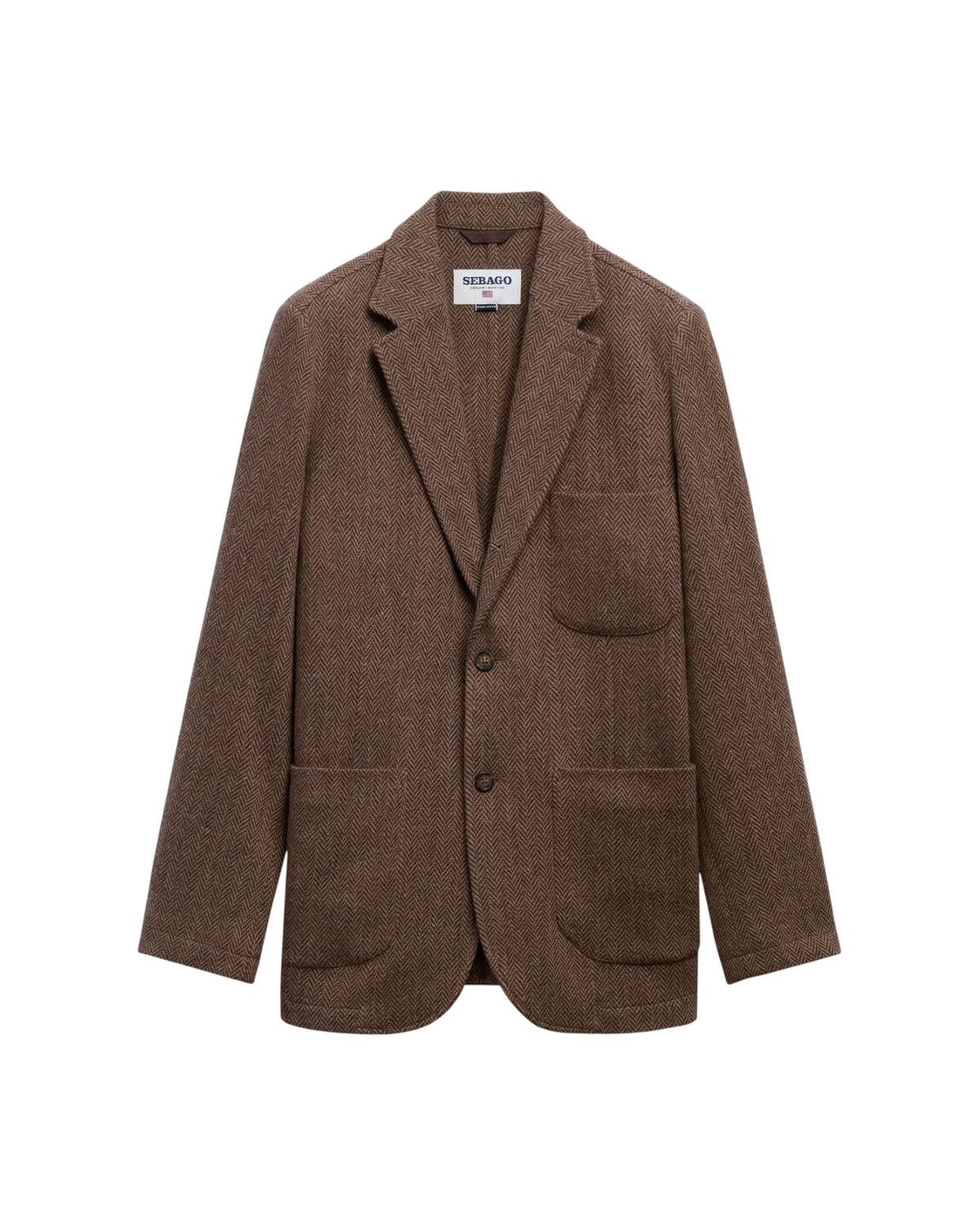 Blazer in lana Herringbone Beige brown NEDDICK HERRINGBONE A01 SEBAGO 