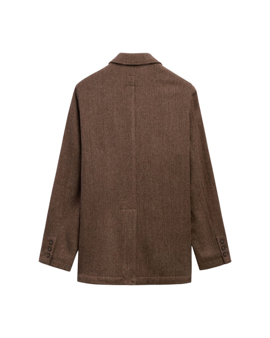 Blazer in lana Herringbone Beige brown NEDDICK HERRINGBONE A01 SEBAGO 