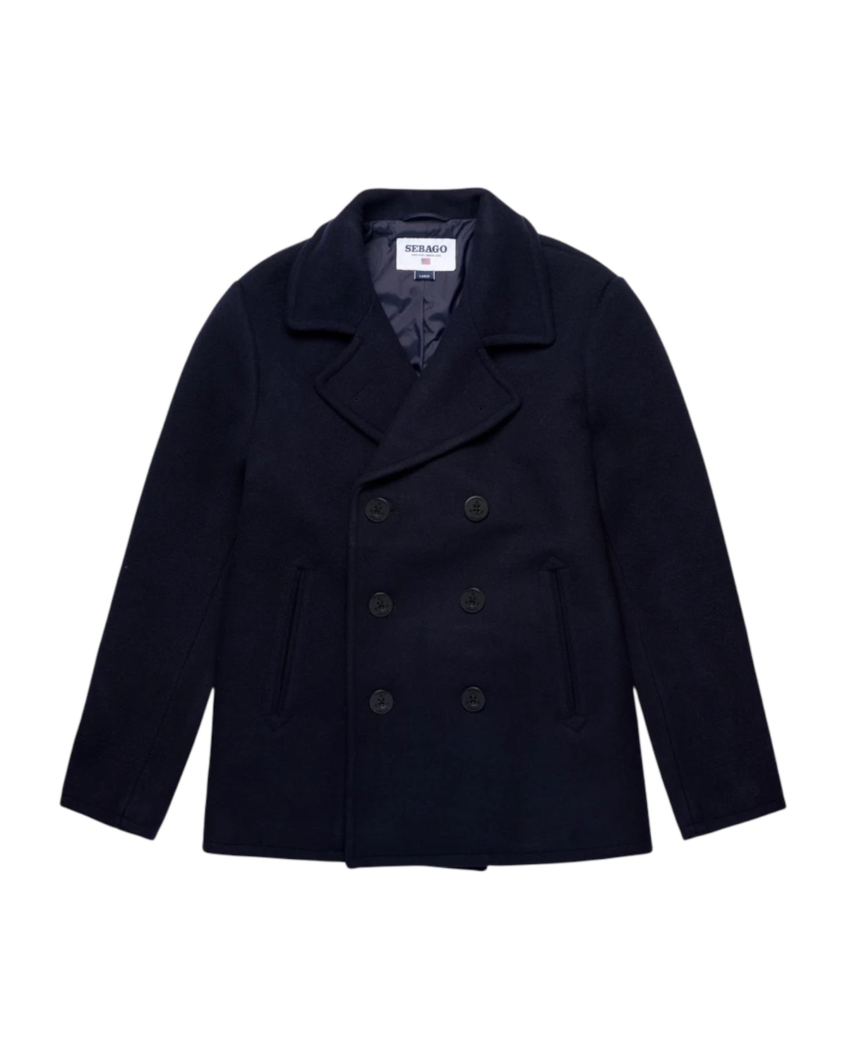 Peacoat in lana Blue marine REEFERS BONDED WOOL 193 SEBAGO 