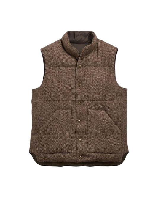 Gilet Unisex reversibile Herringbone Brown WEBB HERRINGBONE A01 SEBAGO 