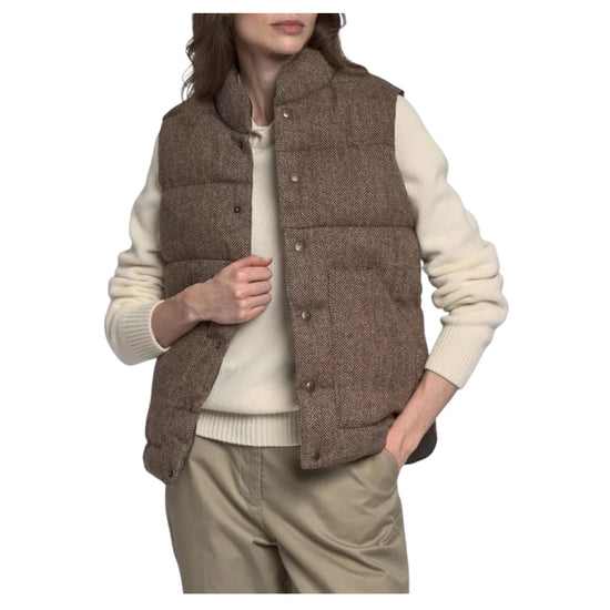 Gilet Unisex reversibile Herringbone Brown WEBB HERRINGBONE A01 SEBAGO 
