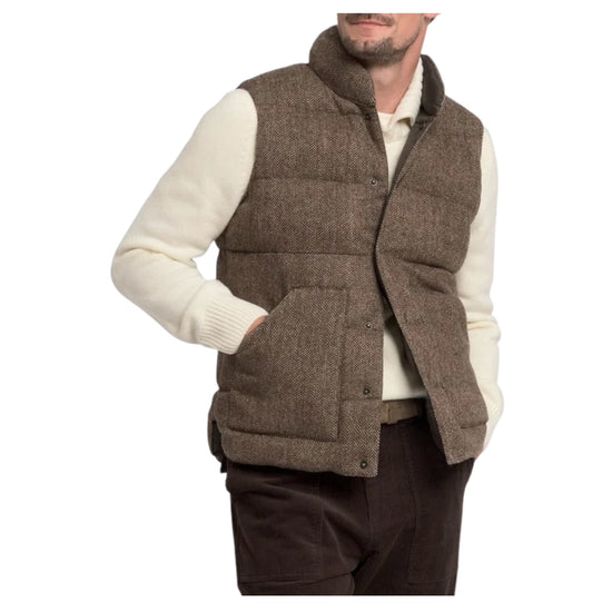 Gilet Unisex reversibile Herringbone Brown WEBB HERRINGBONE A01 SEBAGO 