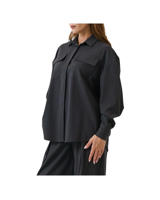 Camicia Office Grey OFFICE SHIRT GREY SILENCE LIMITED 