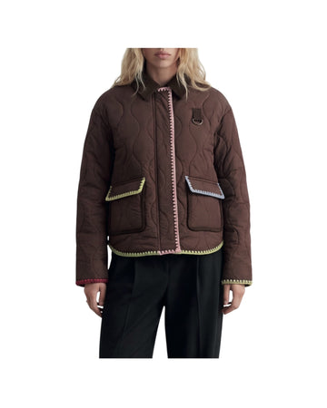 Piumino con profili a contrasto Brown FW26 130 BROWN SINCE'RE PARIS 
