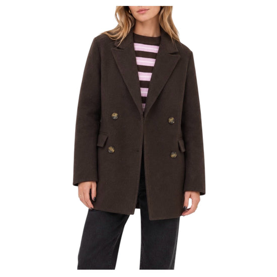 Cappotto corto con frange Brown FW26 147 BROWN SINCE'RE PARIS 
