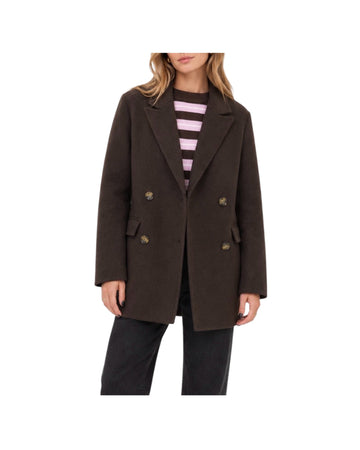 Cappotto corto con frange Brown FW26 147 BROWN SINCE'RE PARIS 