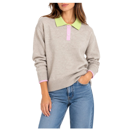 Polo in lana merinos Taupe FW26 14 TAUPE SINCE'RE PARIS 