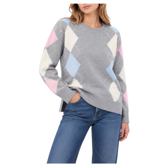 Maglia in lana merinos motivo rombi Melange FW26 18 MELANGE SINCE'RE PARIS 