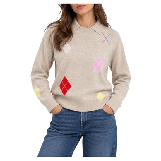 Maglia collo a polo Taupe FW26 19 TAUPE SINCE'RE PARIS 