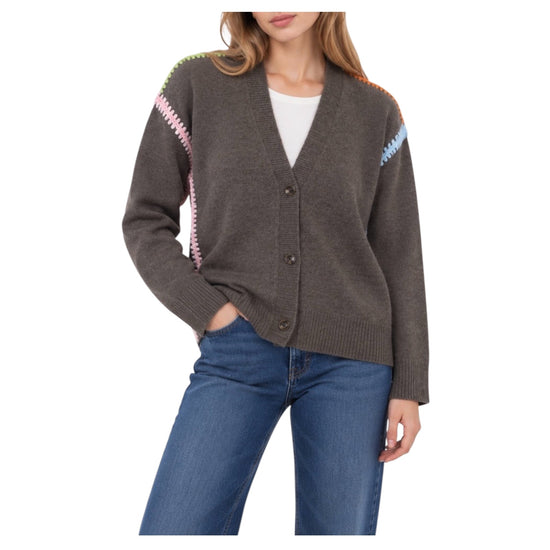 Cardigan in lana merinos Choco FW26 32 CHOCO SINCE'RE PARIS 