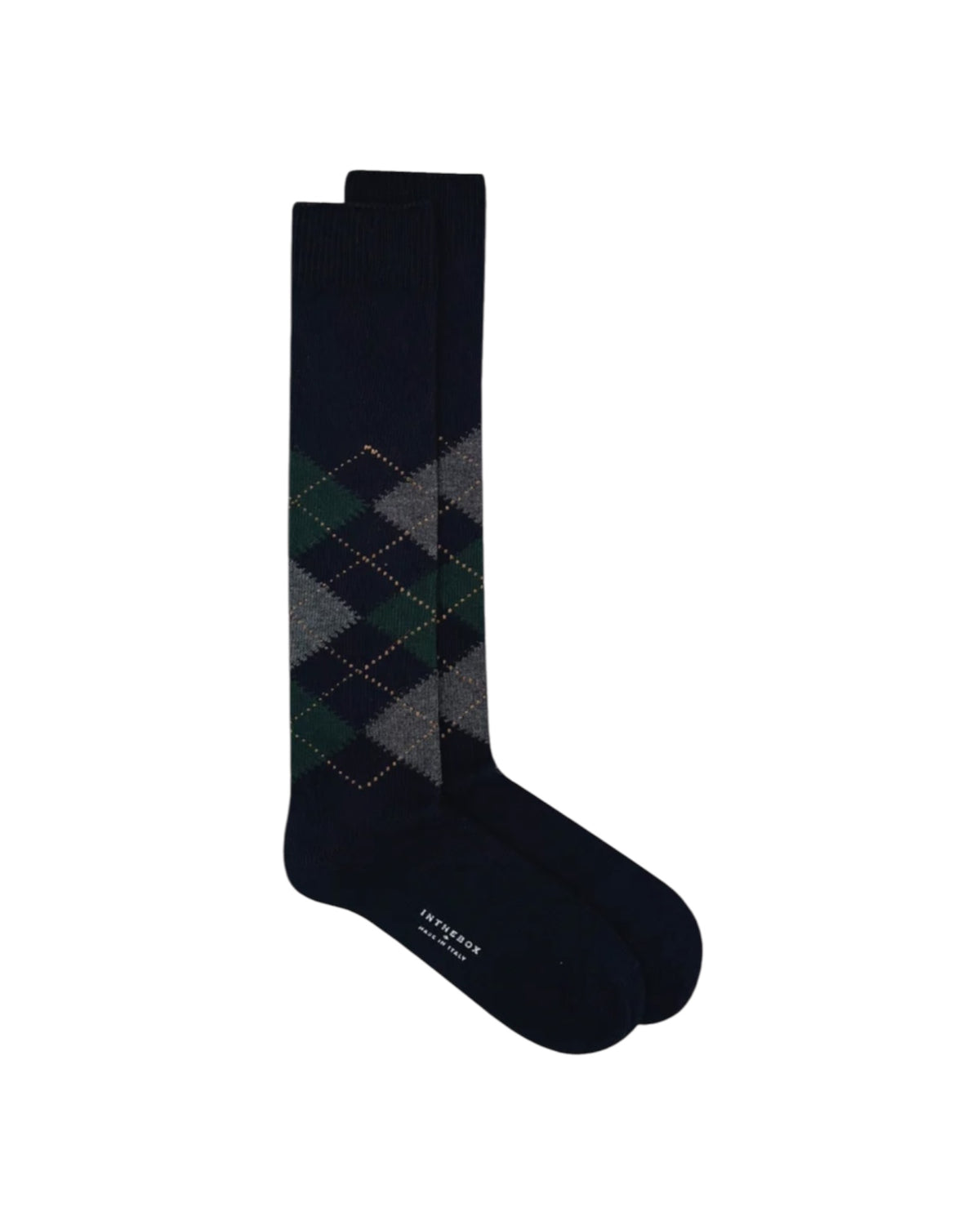 Calzini Argyle Blu/Verde scuro ARGYLE BLU VERDE SCURO SOcs in the box 