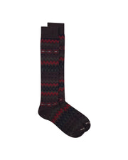 Calzini Fair Isle Beige/Verde scuro