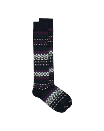 Calzini Fair Isle Blu/Panna FAIR ISLE BLU PANNA SOcs in the box 