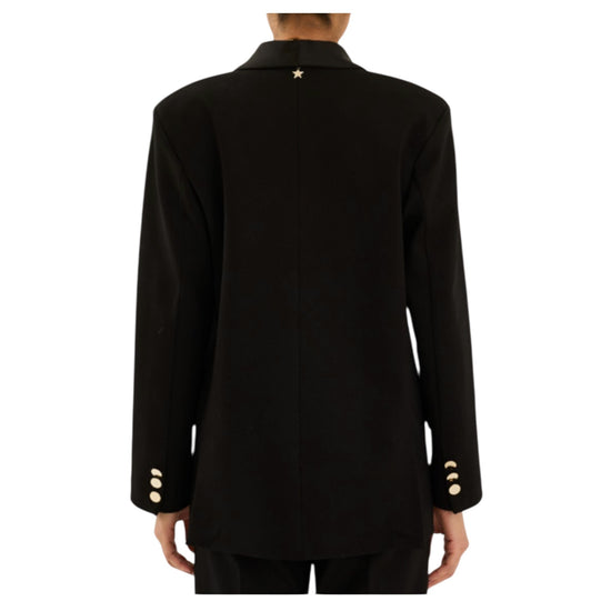 Blazer in misto viscosa Nero F40X0122 NERO SOUVENIR 