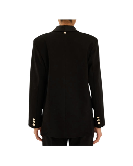 Blazer in misto viscosa Nero F40X0122 NERO SOUVENIR 