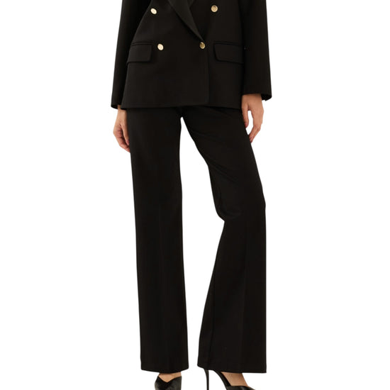Pantalone dritto in misto viscosa Nero F40X0123 NERO SOUVENIR 