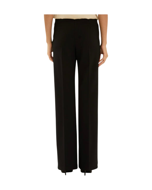 Pantalone dritto in misto viscosa Nero F40X0123 NERO SOUVENIR 