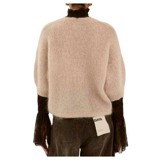 Maglione in mohair con inserti in pizzo T40R0346 CASHA SOUVENIR 