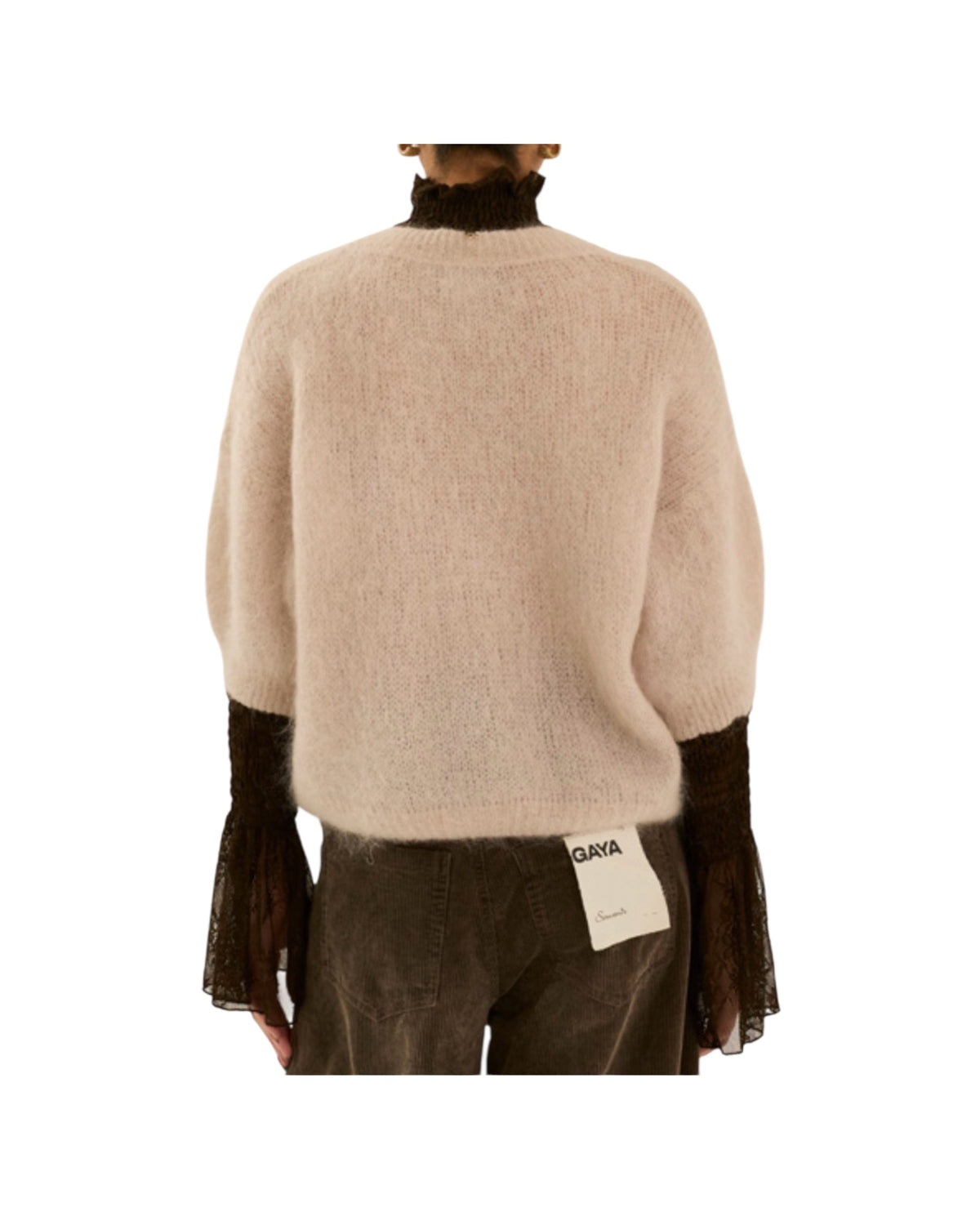 Maglione in mohair con inserti in pizzo T40R0346 CASHA SOUVENIR 