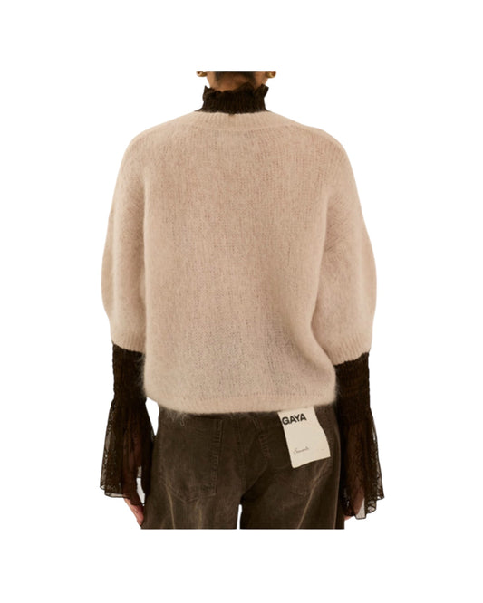 Maglione in mohair con inserti in pizzo T40R0346 CASHA SOUVENIR 