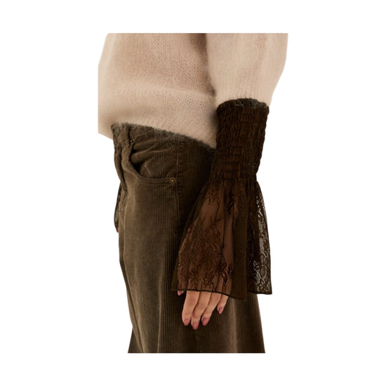 Maglione in mohair con inserti in pizzo T40R0346 CASHA SOUVENIR 