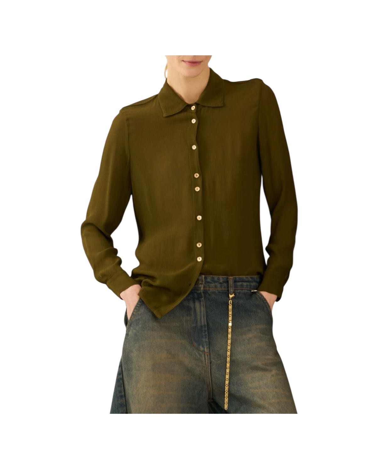 Camicia in viscosa Militare W40F0026 MILITARE SOUVENIR 