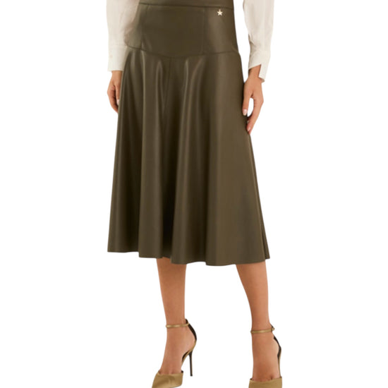 Gonna in ecopelle Militare W40S0318 MILITARE SOUVENIR 
