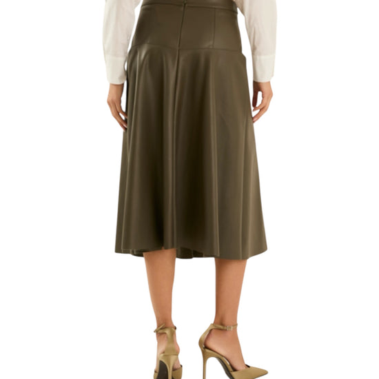 Gonna in ecopelle Militare W40S0318 MILITARE SOUVENIR 