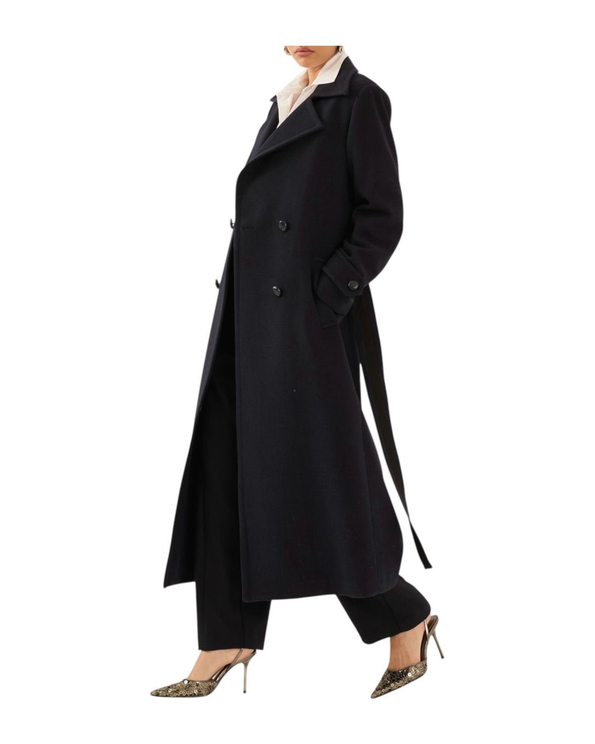 Cappotto lungo Navy W40S0334 BLU NAVY SOUVENIR 