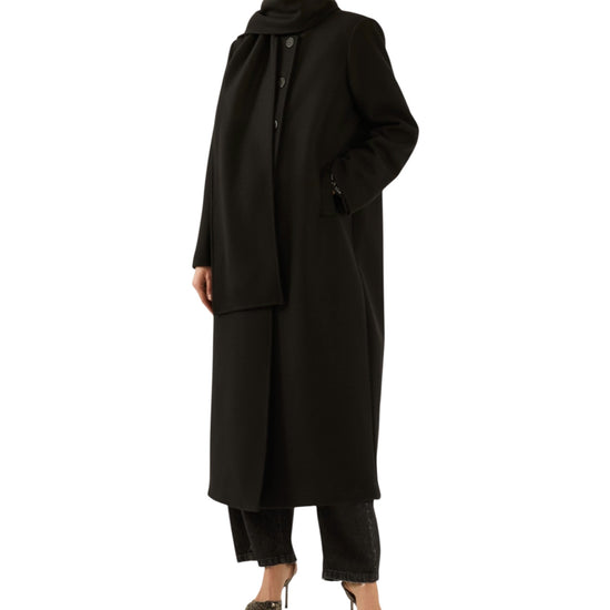 Cappotto in lana Nero W40S0337 NERO SOUVENIR 